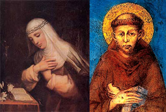 Santa Caterina da Siena e San Francesco d’Assisi, patroni d’Italia da 75 anni