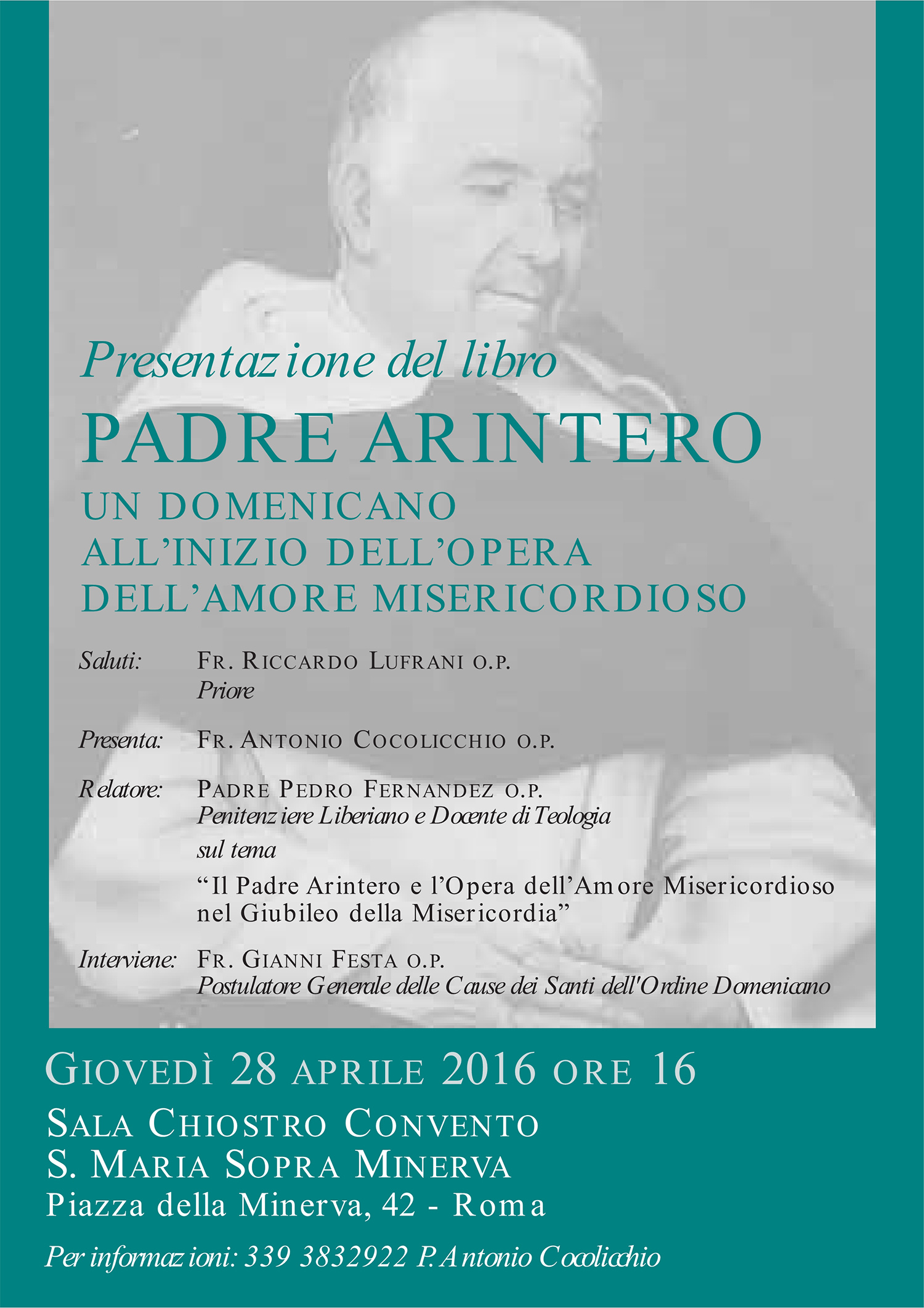 Locandina padre Arintero OP