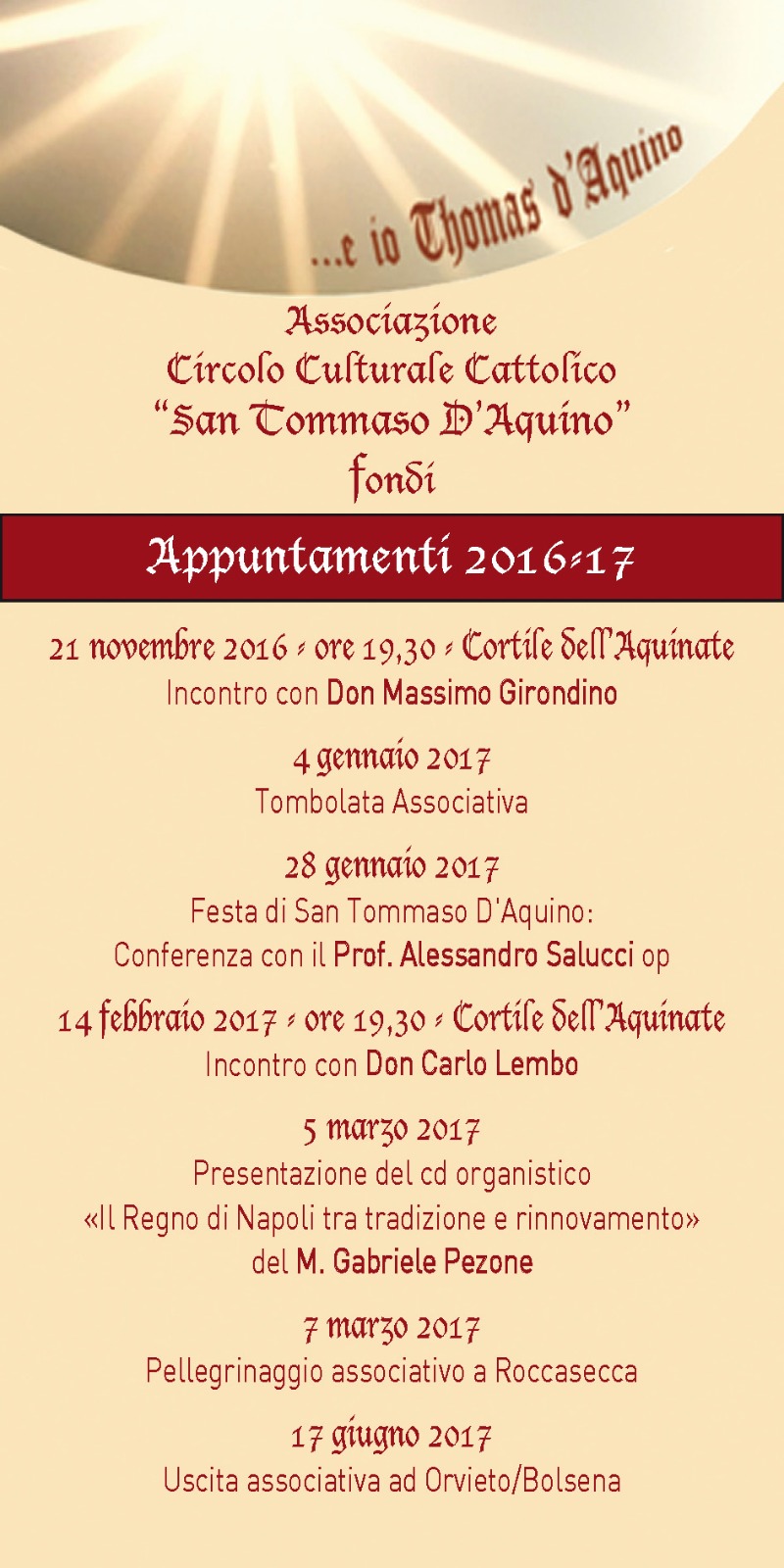 evento san tommaso fondi