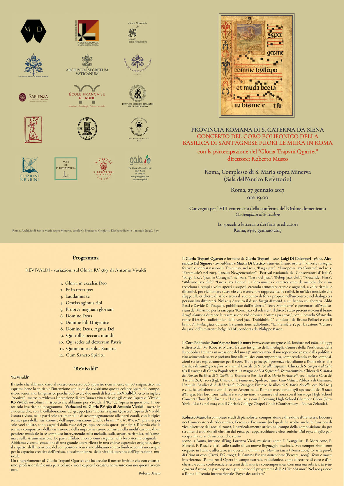 programma concerto gennaio