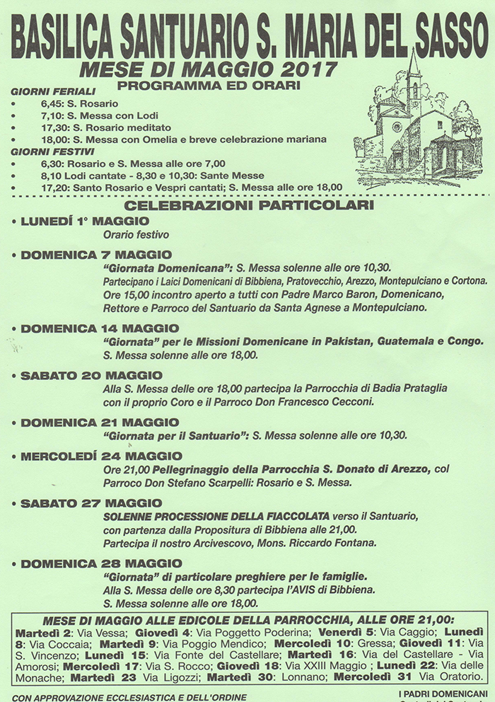 programma bibbiena maggio
