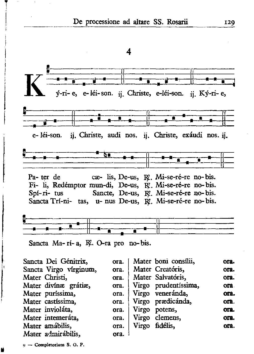 Il canto delle litanie nell’Ordine domenicano