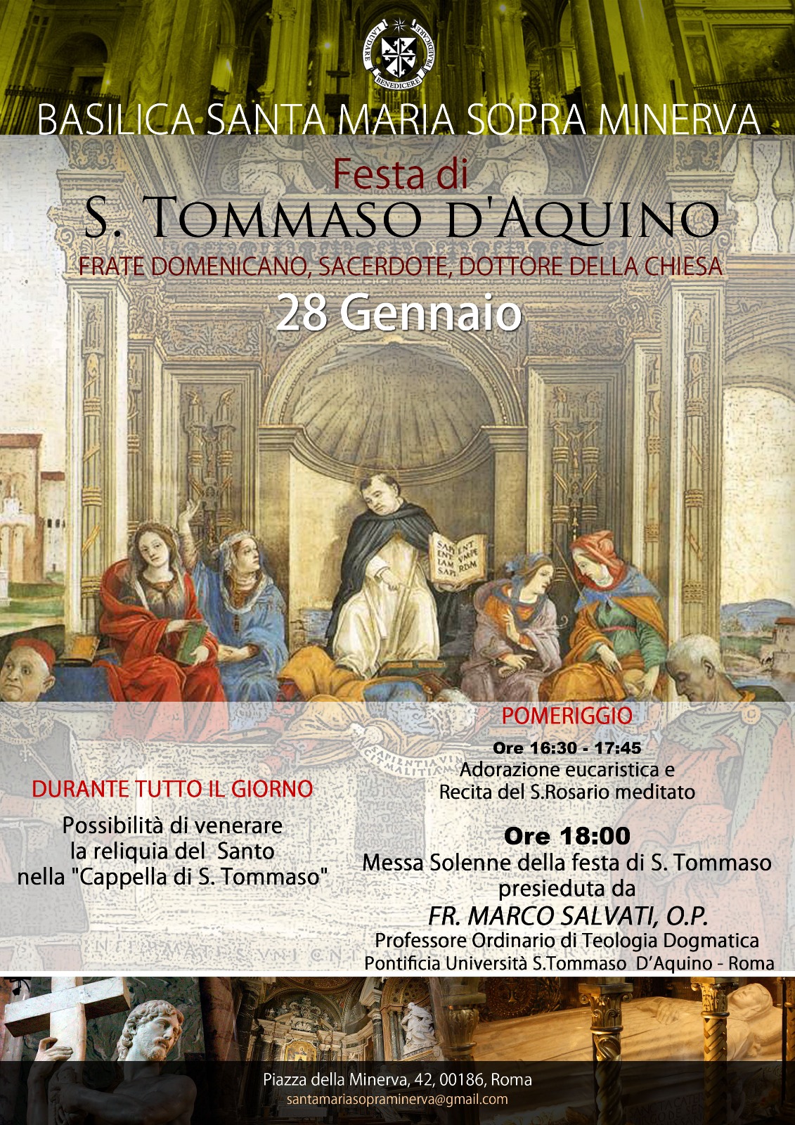 S. TOMMASO: 28/1, Roma