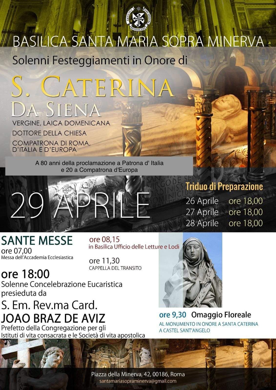 S. CATERINA: 29/4, Roma