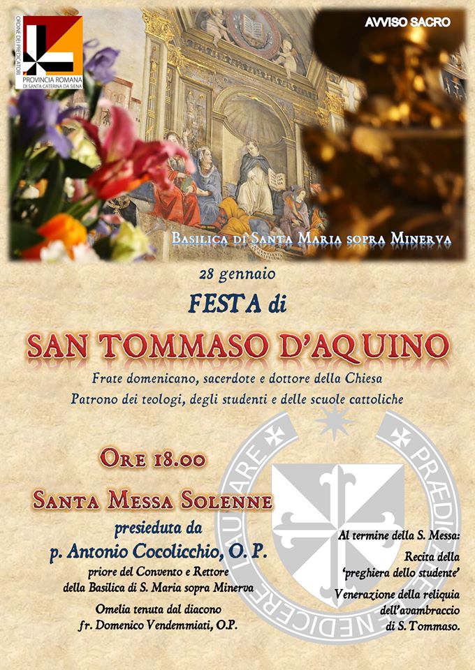 S. TOMMASO: 28/1, Roma